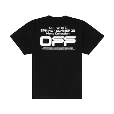 Off-White Oversized Fit Wavy Line T-Shirt Black