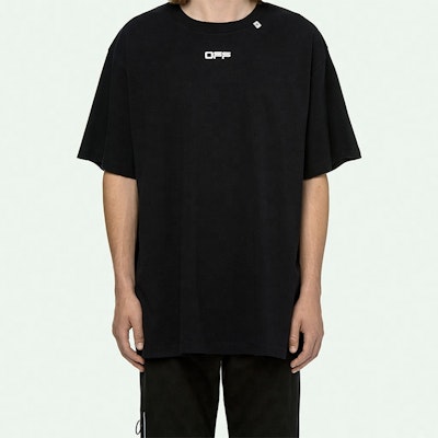Off-White Oversized Fit Wavy Line T-Shirt Black Lookbook Off-White Oversized Fit Wavy Line T-Shirt Black