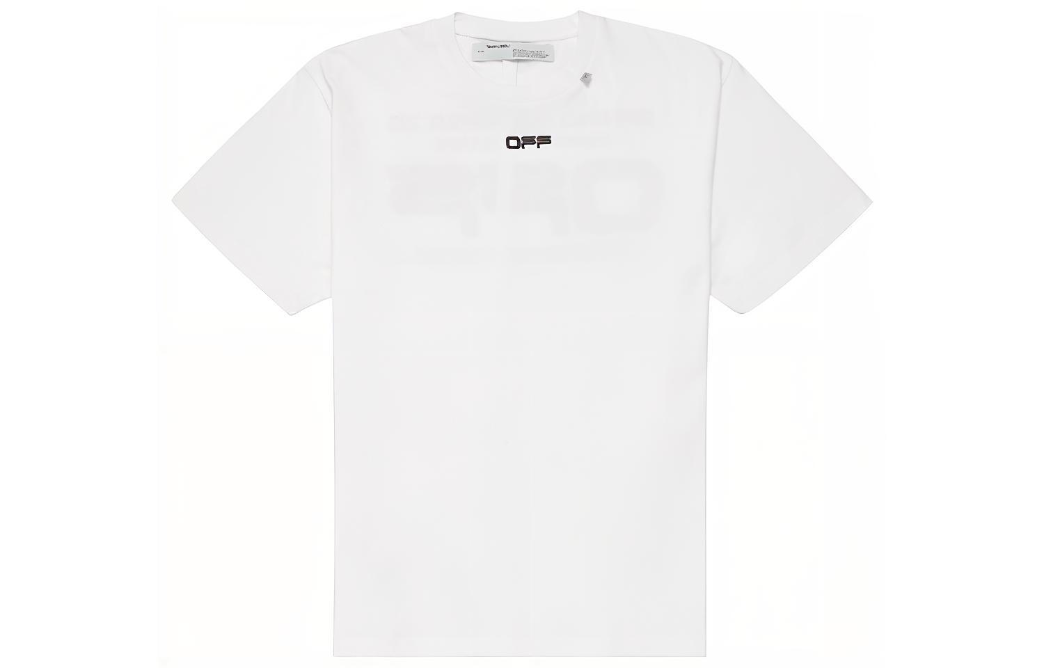 Off-White Oversized Fit Wavy Line T-Shirt White 圖 2