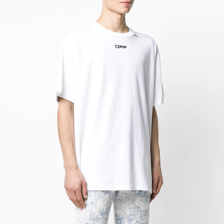 Off-White Oversized Fit Wavy Line T-Shirt White 圖 5
