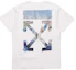 Order OFF-WHITE 寬版箭頭圖案棉質T恤 白色 - 寬鬆版型 OMAA038R191850120288