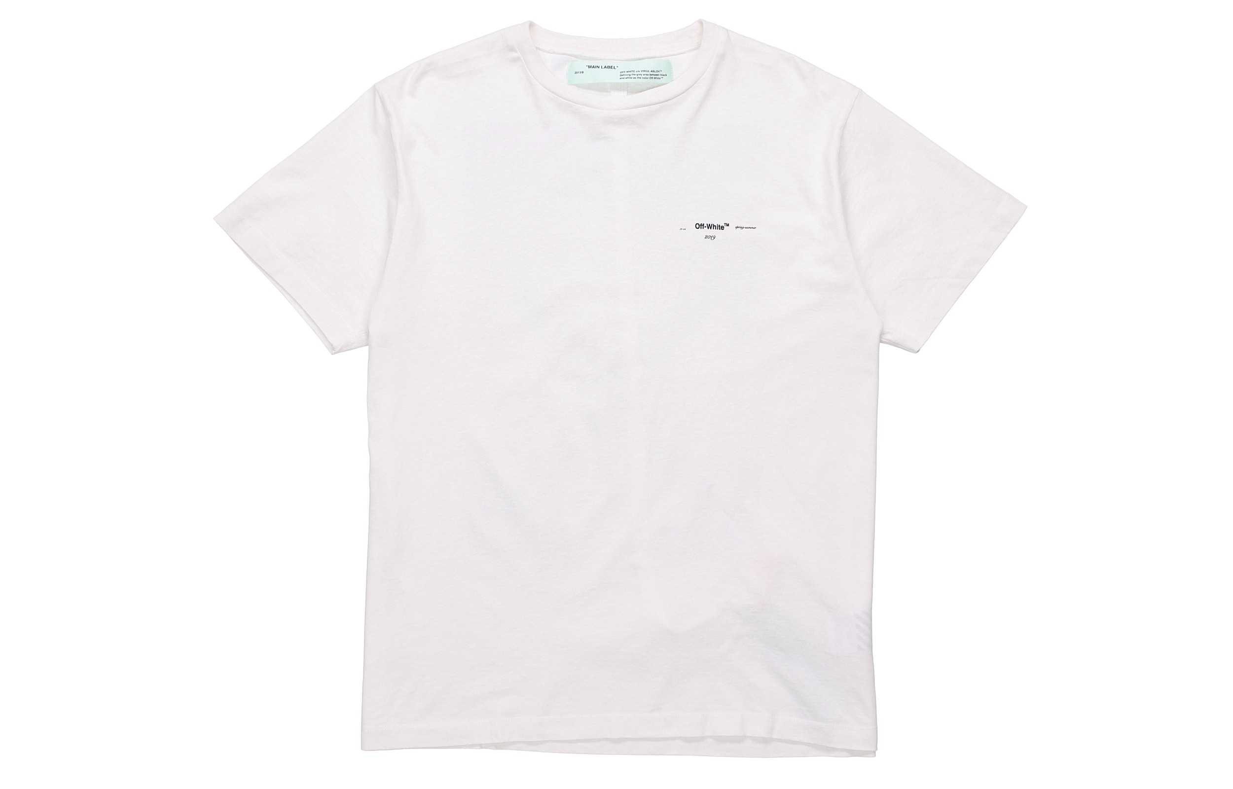 Lookbook OFF-WHITE 寬版箭頭圖案棉質T恤 白色 - 寬鬆版型 OMAA038R191850120288