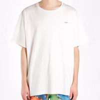Shop OFF-WHITE Oversized Graphic Arrow Cotton T-Shirt White - Loose Fit OMAA038R191850120288