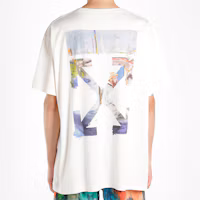 Purchase OFF-WHITE Oversized Graphic Arrow Cotton T-Shirt White - Loose Fit OMAA038R191850120288
