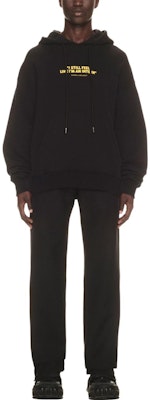 OFF-WHITE Hoodie Oversized Hitam dengan Cetak Huruf dan Slogan OMBB085F23FLE0261065 Lookbook OFF-WHITE Hoodie Oversized Hitam dengan Cetak Huruf dan Slogan OMBB085F23FLE0261065