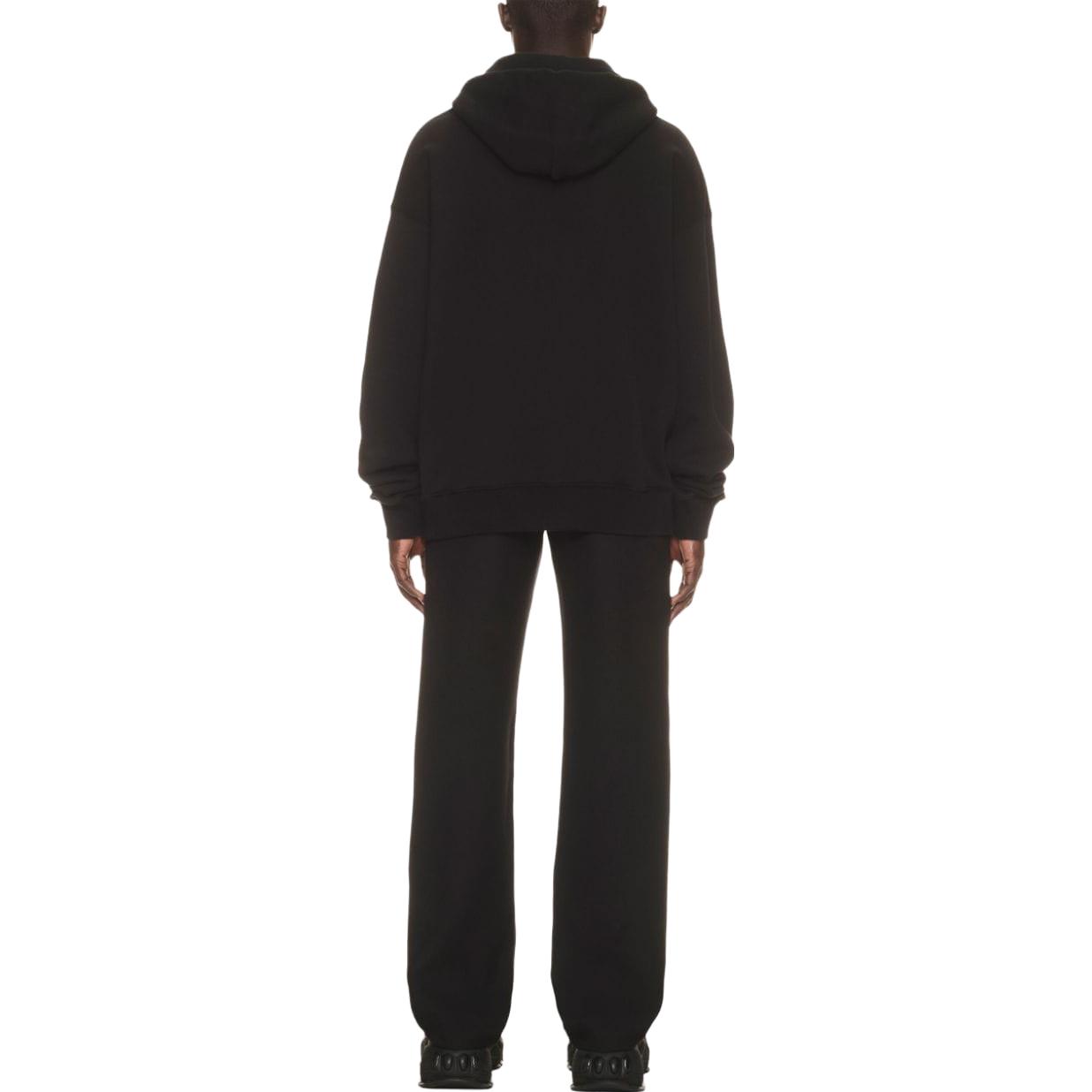 Shop OFF-WHITE Hoodie Oversized Hitam dengan Cetak Huruf dan Slogan OMBB085F23FLE0261065