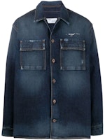 Off-White Oversized Indigo Denim Shirt Indigo/White Off-White Oversized Indigo Denim Shirt Indigo/White