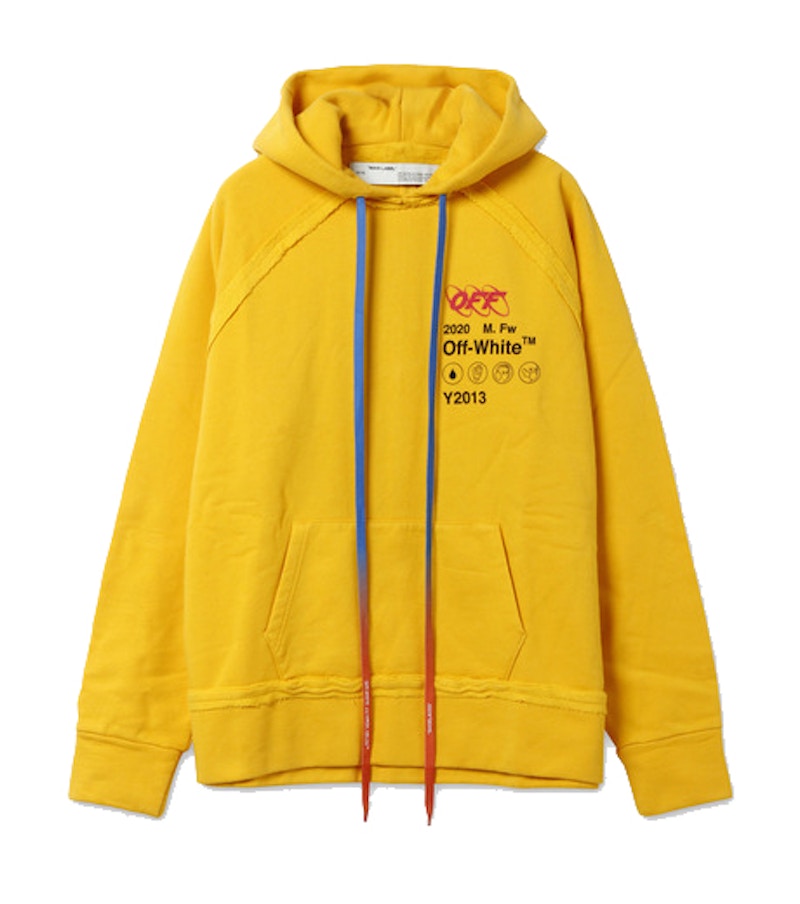 Buy Off-White 工业风宽松Y013连帽衫 黄/黑