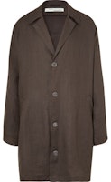 Off-White Oversized Logo Appliqued Trench Coat Brown Off-White Oversized Logo Appliqued Trench Coat Brown