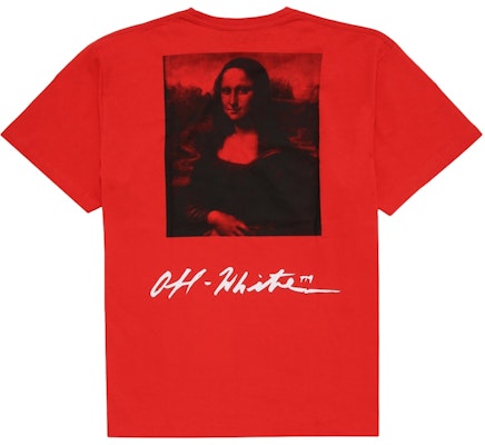 Off-White Oversized Monalisa Graphic Print T-Shirt Red Order Off-White Oversized Monalisa Graphic Print T-Shirt Red