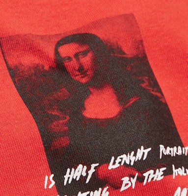 Off-White Oversized Monalisa Graphic Print T-Shirt Red Lookbook Off-White Oversized Monalisa Graphic Print T-Shirt Red
