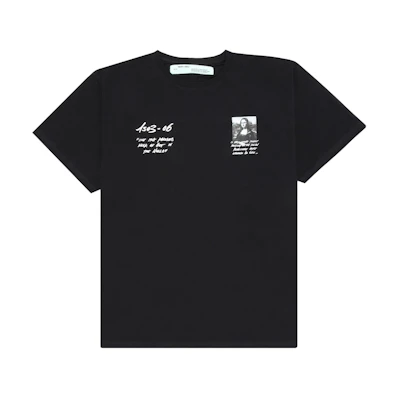 Off-White Oversized Monalisa Graphic Print Tee Black/White