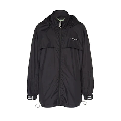 Off-White Oversized Windbreaker Jacket Black/White