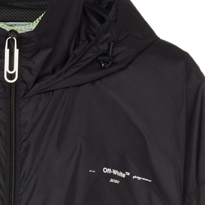 Off-White Oversized Windbreaker Jacket Black/White Lookbook Off-White Oversized Windbreaker Jacket Black/White