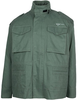 Off-White Padded Military Field Jacket Military Green/White Buy Off-White Padded Military Field Jacket Military Green/White