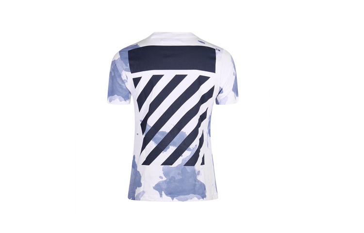 OFF-WHITE Paint Splatter Diagonal Stripes T-Shirt White OMAA002F161970239932 圖 3