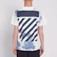 Purchase OFF-WHITE 白色泼漆斜纹短袖T恤 OMAA002F161970239932