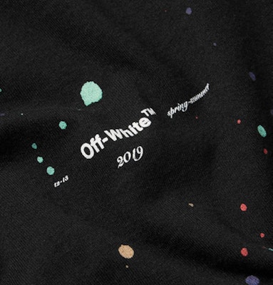 黑色/多色潑漆圖案Off-White T恤 Order 黑色/多色潑漆圖案Off-White T恤