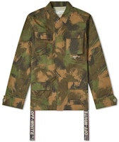Off-White Paintbrush Camouflage Field Jacket Camouflage Off-White Paintbrush Camouflage Field Jacket Camouflage