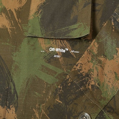 Off-White Paintbrush Camouflage Field Jacket Camouflage Lookbook Off-White Paintbrush Camouflage Field Jacket Camouflage