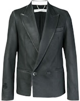 Off-White Painted Double Breasted Blazer Black Off-White Painted Double Breasted Blazer Black