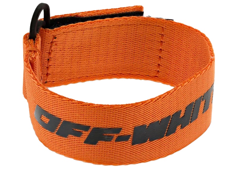OFF-WHITE Paperclip Webbing Bracelet Orange/Black