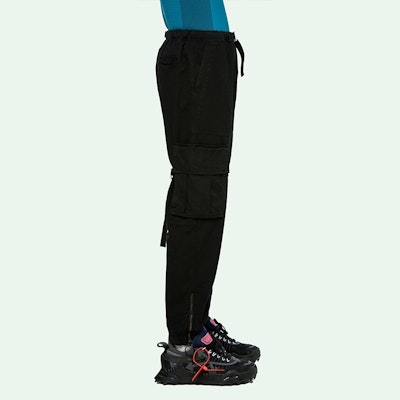 Off-White Parachute Cargo Pants Black/White Shop Off-White Parachute Cargo Pants Black/White