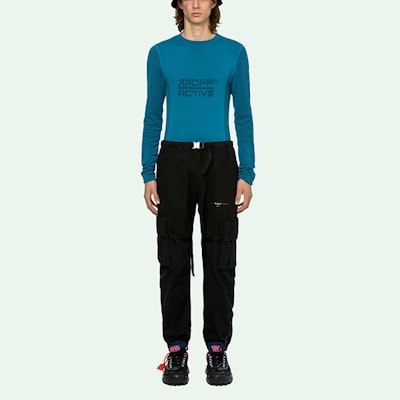 Off-White Parachute Cargo Pants Black/White Sizing Off-White Parachute Cargo Pants Black/White