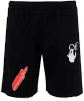 OFF-WHITE Pascal Drugs Print Shorts Black Casual Wear OMCI006F20FLE0021001 OFF-WHITE Pascal Drugs Print Shorts Black Casual Wear OMCI006F20FLE0021001