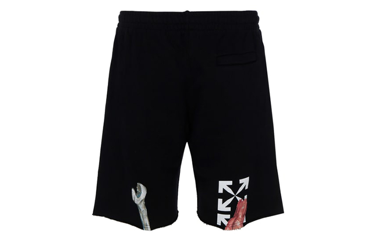 Lookbook OFF-WHITE Pascal 药品印花黑色短裤 休闲装 OMCI006F20FLE0021001