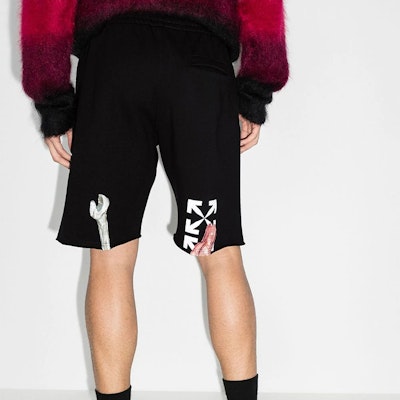 OFF-WHITE Pascal 药品印花黑色短裤 休闲装 OMCI006F20FLE0021001 Purchase OFF-WHITE Pascal 药品印花黑色短裤 休闲装 OMCI006F20FLE0021001