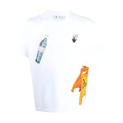 OFF-WHITE Pascal Medicine Printed Crewneck T-Shirt White FW20 OMAA038F20FAB0030110