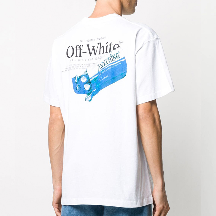 OFF-WHITE Pascal Medicine Printed Crewneck T-Shirt White FW20 OMAA038F20FAB0030110 圖 5