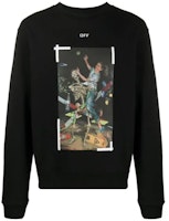 OFF-WHITE Pascal Painting FW20 Graphic Pullover Sweatshirt Black OMBA025F20FLE0121001 OFF-WHITE Pascal Painting FW20 Graphic Pullover Sweatshirt Black OMBA025F20FLE0121001