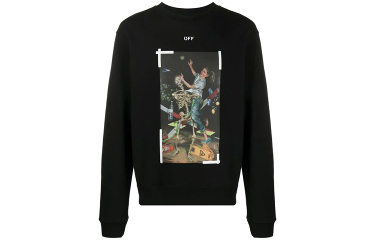 Order Sudadera Gráfica Negra OFF-WHITE Pascal Painting FW20 Pullover. OMBA025F20FLE0121001