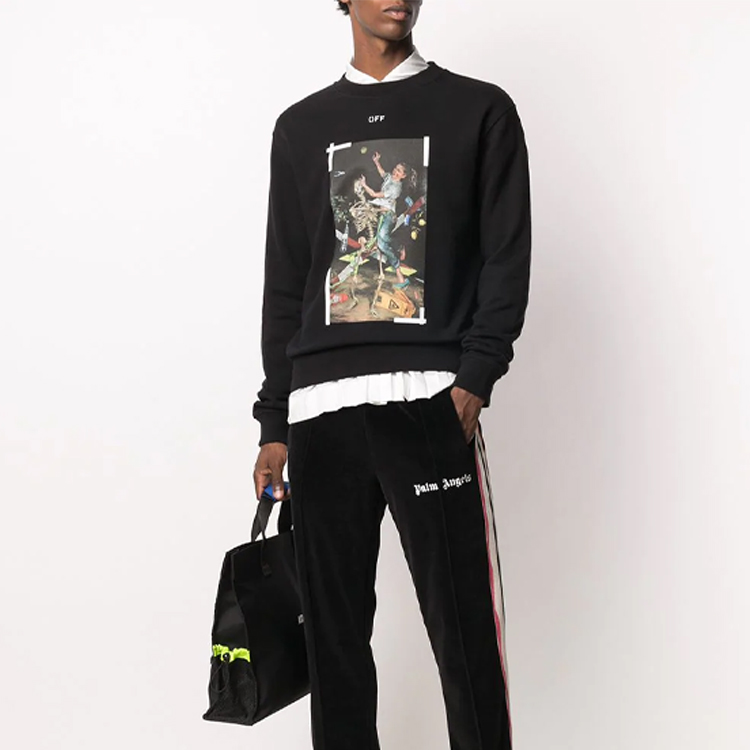 Details for Sudadera Gráfica Negra OFF-WHITE Pascal Painting FW20 Pullover. OMBA025F20FLE0121001