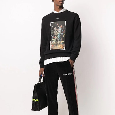 Sudadera Gráfica Negra OFF-WHITE Pascal Painting FW20 Pullover. OMBA025F20FLE0121001 Details for Sudadera Gráfica Negra OFF-WHITE Pascal Painting FW20 Pullover. OMBA025F20FLE0121001