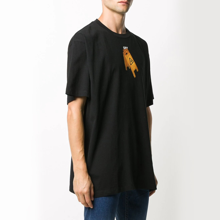 OFF-WHITE Pascal Skull Print Oversized Short Sleeve Tee - Black OMAA038F20FAB0011010 圖 3