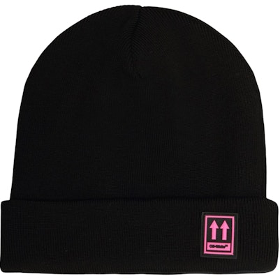 Off-White Patch Beanie Black/Pink Buy Off-White Patch Beanie Black/Pink