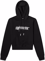 Off-White Pen Logo Crop Hoodie 'Black/White' Off-White Pen Logo Crop Hoodie 'Black/White'