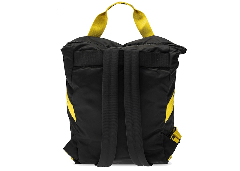 Order OFF-WHITE Beg Galas Cetakan Logo Applique Hitam/Kuning