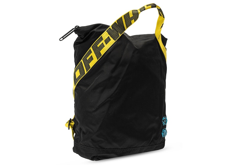 Lookbook OFF-WHITE Beg Galas Cetakan Logo Applique Hitam/Kuning