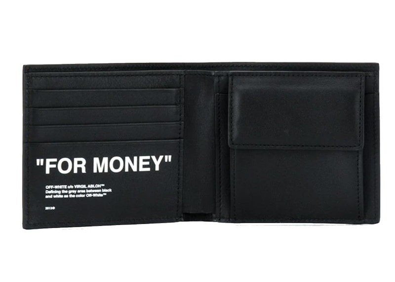 OFF-WHITE Printed Bi-Fold Wallet (4 Card Slot) "FOR MONEY" Black/White 圖 3