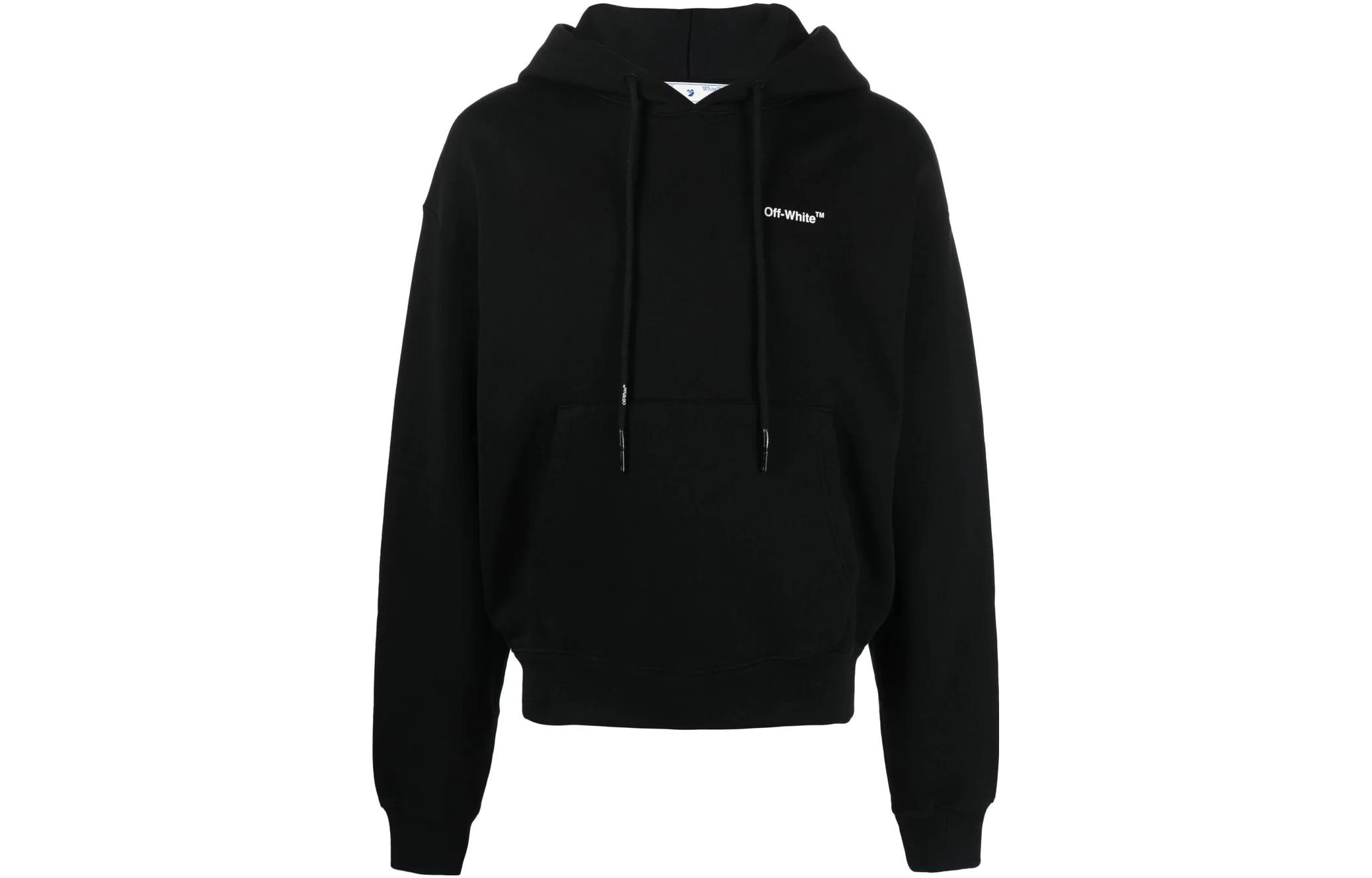 OFF-WHITE Printed Casual Regular Fit Sweatshirt Black (). OMBB037C99FLE0071001 圖 2