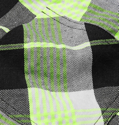 Off-White Printed Checked Zip Up Shirt Jacket Black/White/Neon Yellow Lookbook Off-White Printed Checked Zip Up Shirt Jacket Black/White/Neon Yellow
