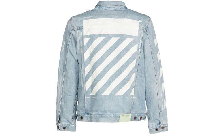 OFF-WHITE Printed Denim Jacket Blue Regular Fit OMYE001G20DEN0017101 圖 3