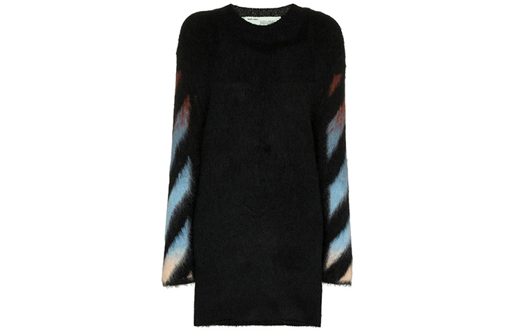 OFF-WHITE Printed Knit Dress Black OWHE009F18B740711088