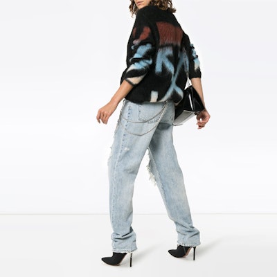 오프화이트 프린티드 니트 드레스 블랙 OWHE009F18B740711088 Lookbook 오프화이트 프린티드 니트 드레스 블랙 OWHE009F18B740711088