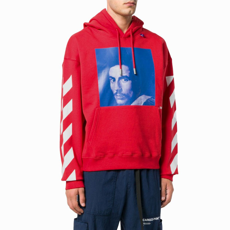 OFF-WHITE Printed Red Hoodie for Men OMBB037F181920112030 圖 4