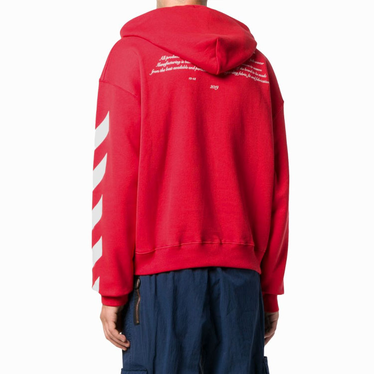 OFF-WHITE Printed Red Hoodie for Men OMBB037F181920112030 圖 5